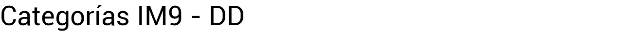 Categorías IM9 - DD